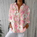 Nicole - Elegant blommig blus