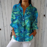 Leila - Feather Print Blouse