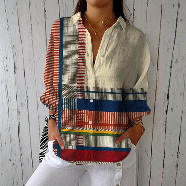 Viviana - Blouse with Artistic Motif