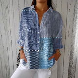 Denise - Ocean Print Blouse