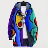 Coat with Colourful Art