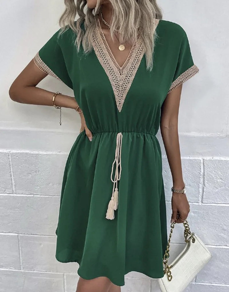 Sabrina - Elegant boho-klänning – bild 4