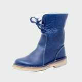 Waterproof Wool-Lined Leather Ankle Boots