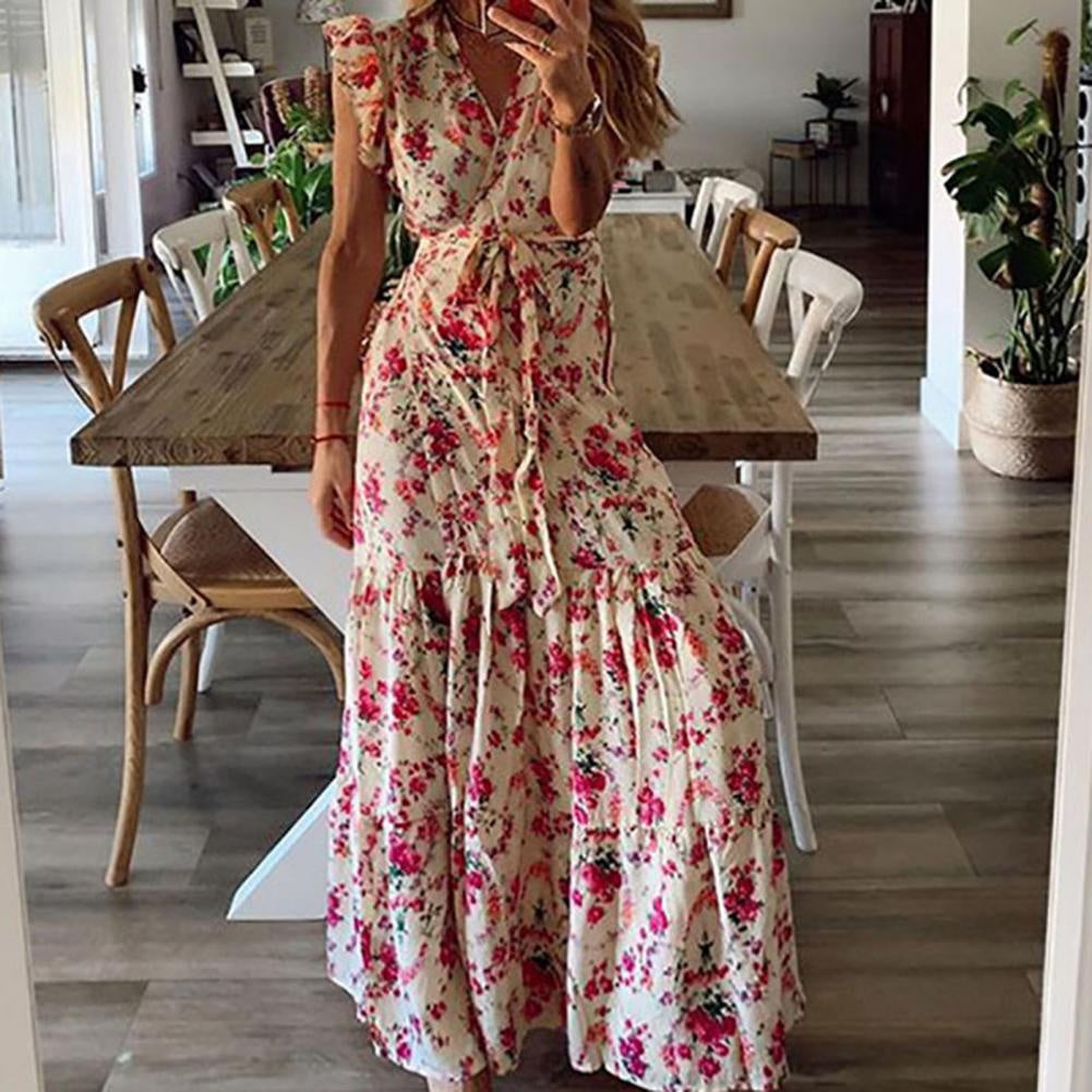 Shera - Maxiklänning med blommigt mönster – bild 2