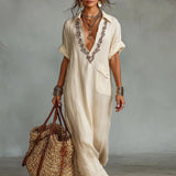 Hiria | Bohemian Maxi Dress with Floral Print