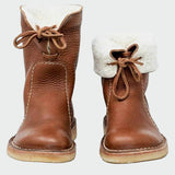Waterproof Wool-Lined Leather Ankle Boots