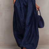Rana | Dark blue striped jumpsuit