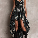 Avelinne - Black Bohemian Floral Print