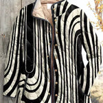 Hanne™ | Quiltad jacka med zebramönster