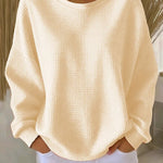 Norma | Klassisk våffelstickad pullover – bild 7