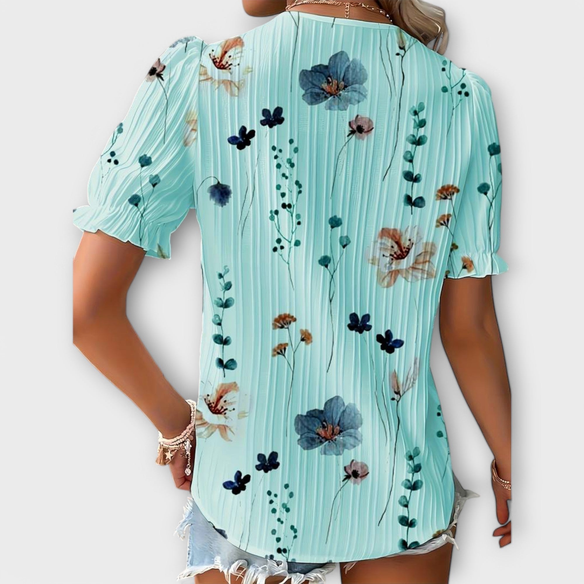 Emily - Blus med V-ringning – bild 16