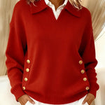 Erminia | Pullover med polokrage och knappar – bild 3