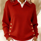 Erminia | Pullover med polokrage och knappar – bild 3