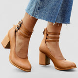 Madison - Flat Sandals with Ankle Strap and Thick Sole