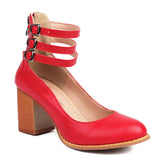 Madison - Flat Sandals with Ankle Strap and Thick Sole