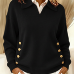Erminia | Pullover med polokrage och knappar – bild 6