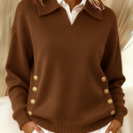 Erminia | Pullover med polokrage och knappar – bild 5