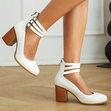 Madison - Flat Sandals with Ankle Strap and Thick Sole