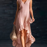 Sienna | Ruffle High-Low Boho Dress