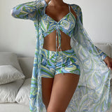 Laluna® | 3-Piece Printed Bikini Set