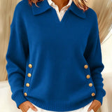 Erminia | Pullover med polokrage och knappar – bild 4