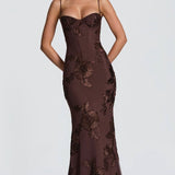 Bodycon Maxi Dress with Lace