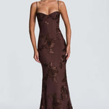 Bodycon Maxi Dress with Lace