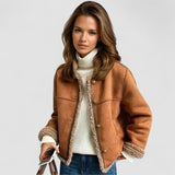 Opal - Button-Front Fur Coat