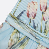 Nerea - Elegant Tulip Print V-neck Maxi Dress