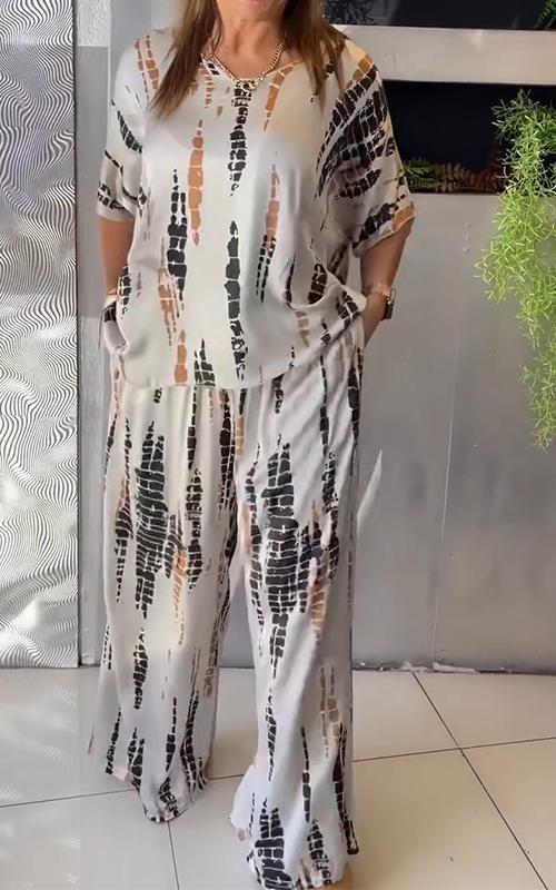 Marie - Ledigt mönstrat set