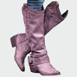 Retro Cowboy Leather Boots