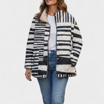 Ulla™ | Vadderad jacka med randmix – bild 2