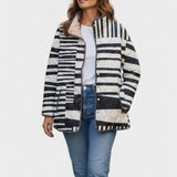 Ulla™ | Vadderad jacka med randmix – bild 2