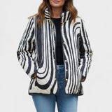 Hanne™ | Quiltad jacka med zebramönster – bild 2
