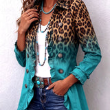 Barbara™ | Leopardmönstrad kavaj med toning