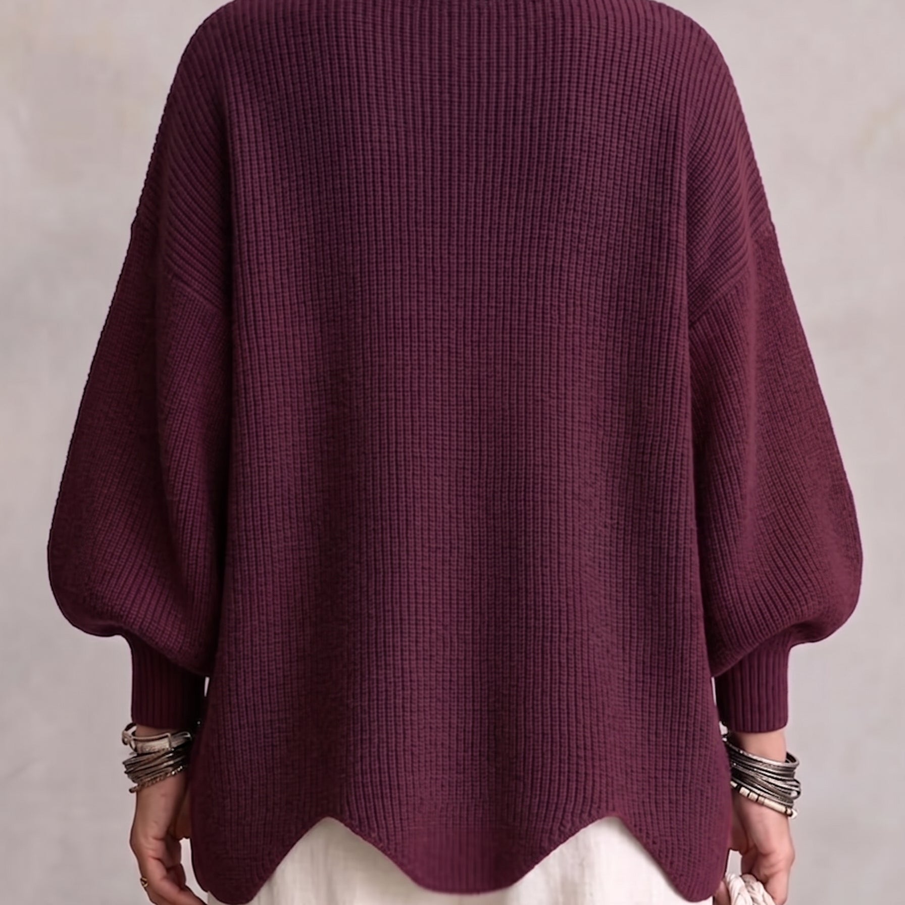 Ortensia | Oversize cardigan med guldknappar – bild 2