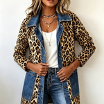 Regina™ | Lång kappa med leopardmönster