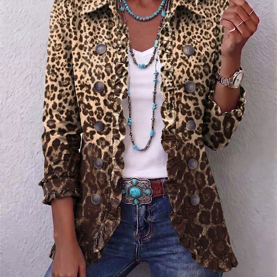 Erika™ | Kavaj med leopardmönster