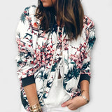 Kararaina - Elegant Floral Bomber Jacket