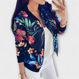 Kararaina - Elegant Floral Bomber Jacket
