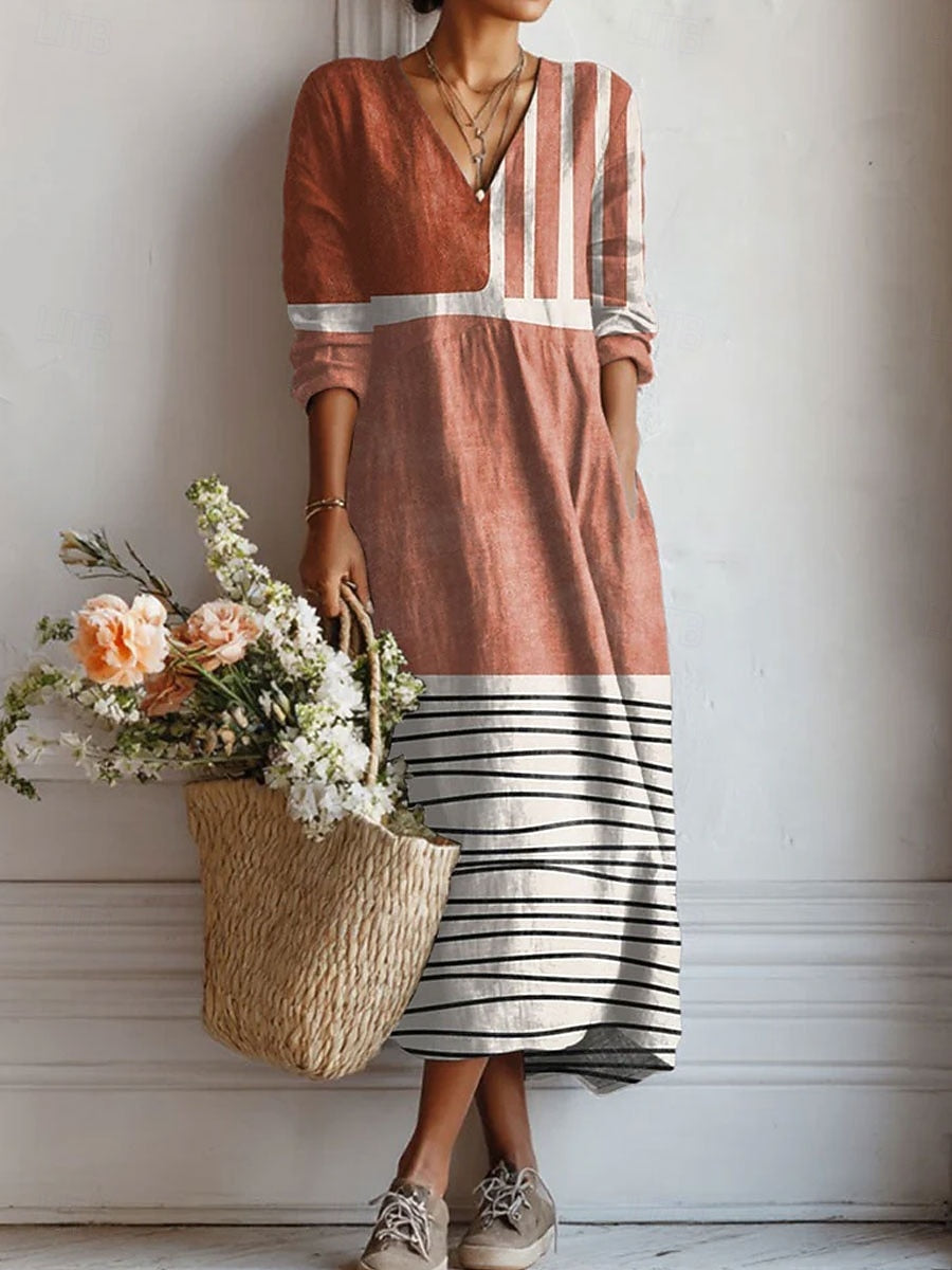Adriana – Lång boho-klänning