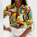 Romina - Blus med klassisk krage – bild 14