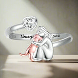 Dog Hug Ring (Rose Gold)